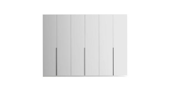 DREHTÜRENSCHRANK 302/225/58 cm,  in Weiß, 6-türig  - Schwarz/Weiß, MODERN, Holzwerkstoff/Metall (302/225/58cm) - Xora