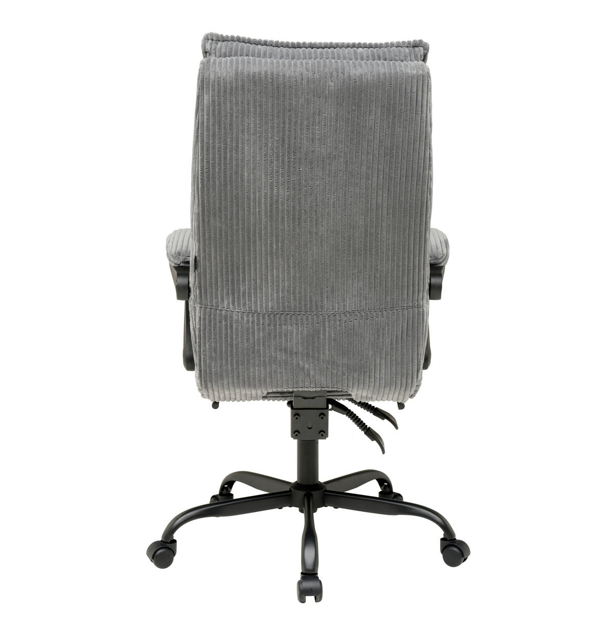 DREHSTUHL Cord Grau  - Schwarz/Grau, Modern, Holz/Kunststoff (65/116/124/65cm) - MID.YOU