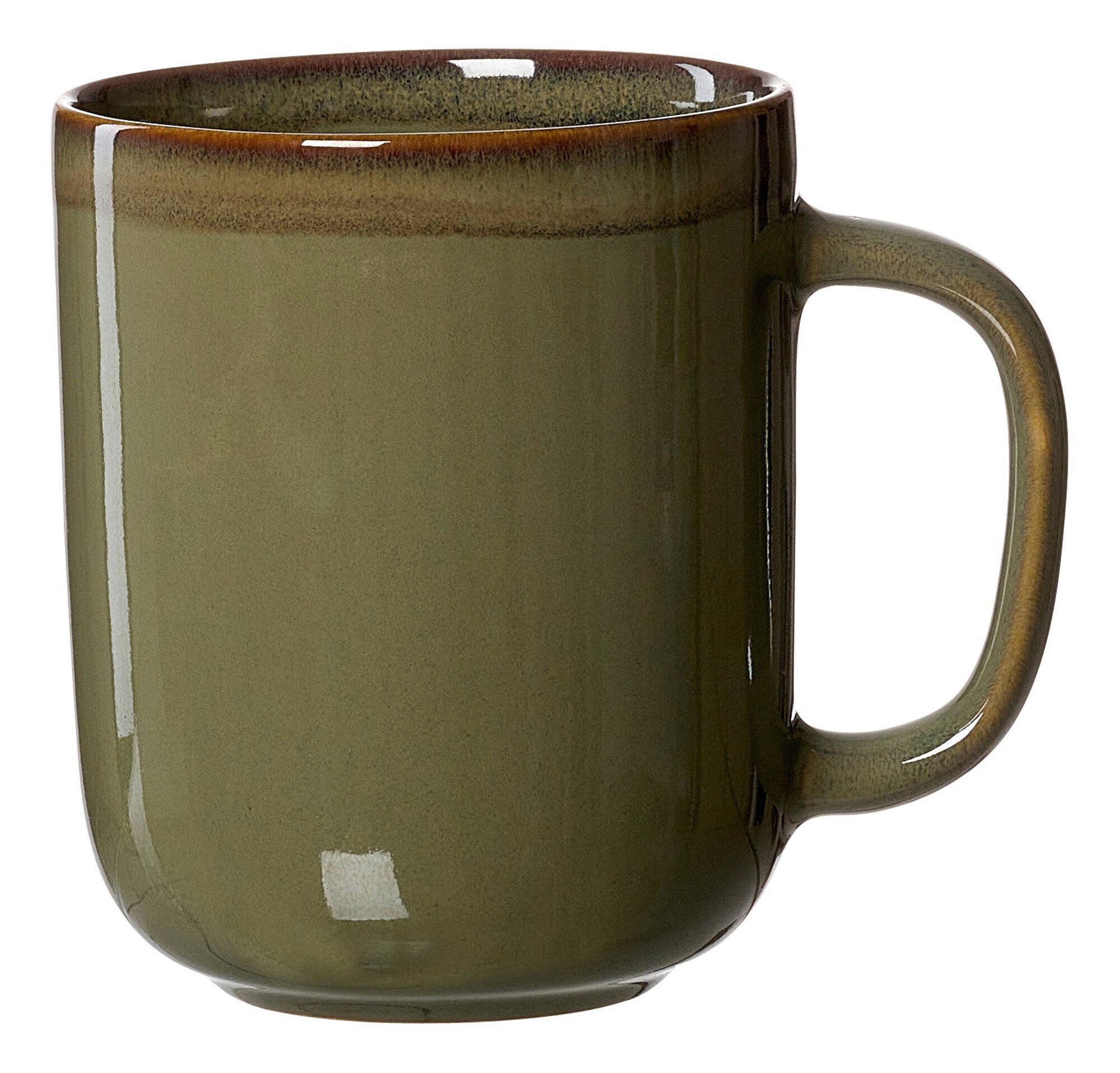 KAFFEEBECHER Malaga  380 ml   - Grün, KONVENTIONELL, Keramik (11/9/9cm) - Ritzenhoff Breker