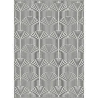 OUTDOORTEPPICH  für Terrasse und Balkon 80/150 cm Pangli Silberfarben, Weiß  - Silberfarben/Weiß, Design, Kunststoff (80/150cm) - Hanse Home