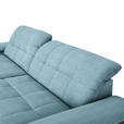 ECKSOFA in Webstoff Hellblau  - Schwarz/Hellblau, Design, Textil/Metall (180/265cm) - Carryhome