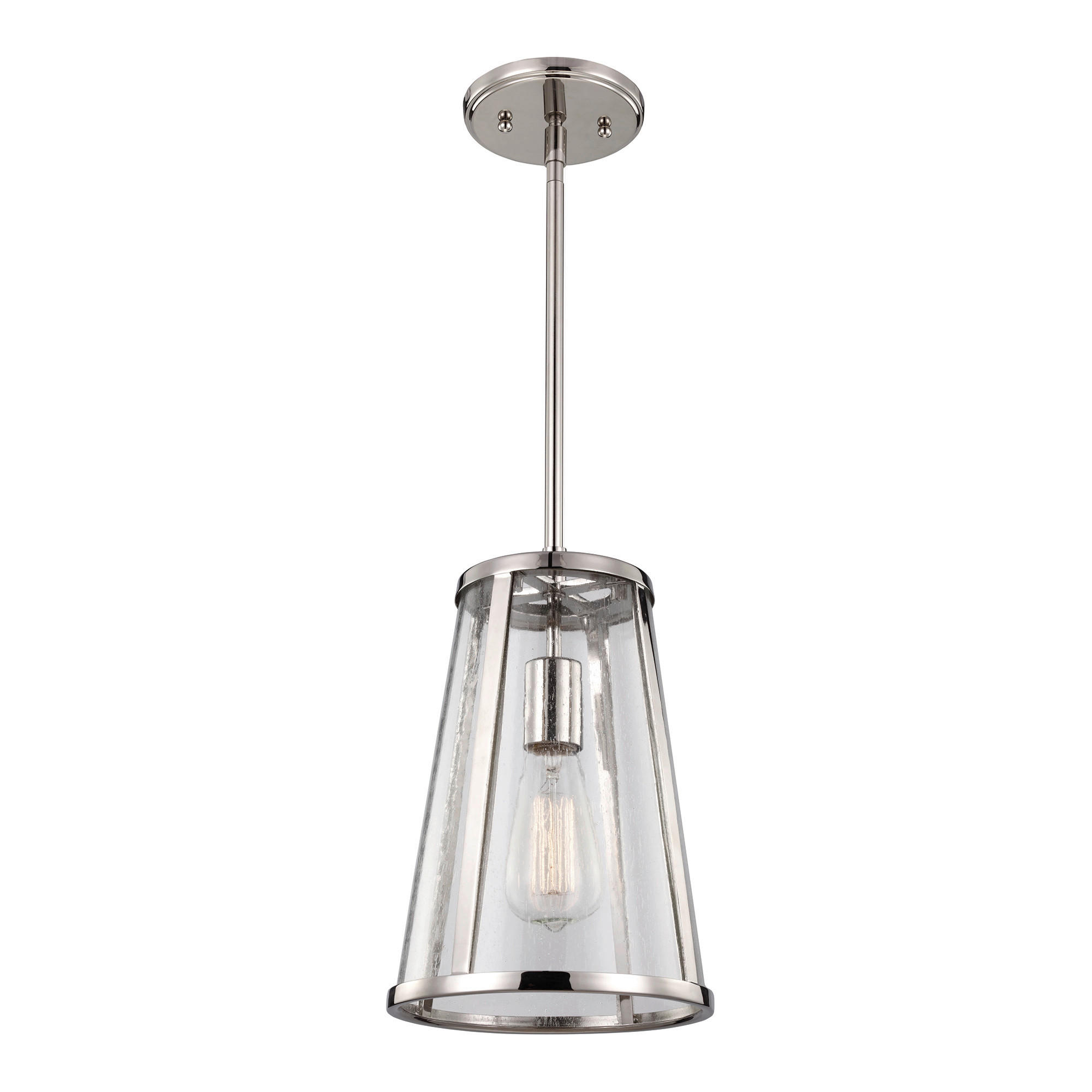 HÄNGELEUCHTE 20.3/32.1 cm    - Nickelfarben, Basics, Metall (20.3/32.1cm) - Elstead Lighting