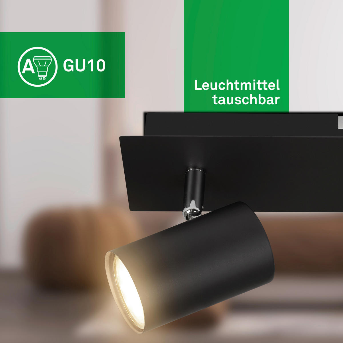 LED-STRAHLER Isil A 29/8/12,3 cm   - Schwarz, Basics, Metall (29/8/12,3cm)