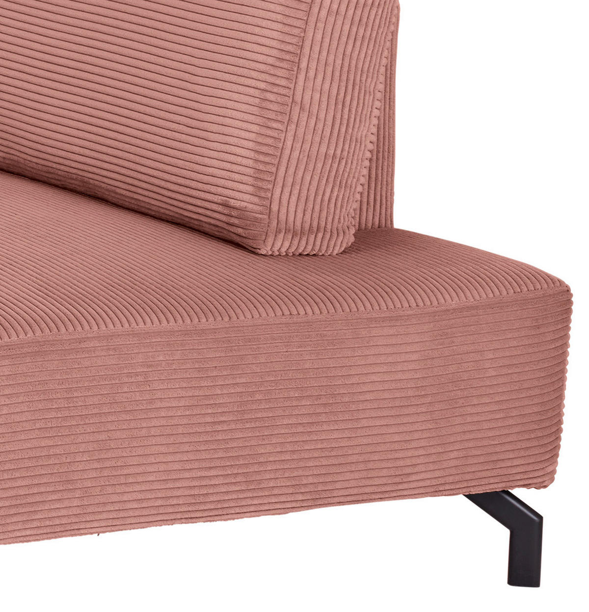 ECKSOFA Rostfarben Cord  - Rostfarben/Schwarz, MODERN, Textil (272/210cm) - P & B
