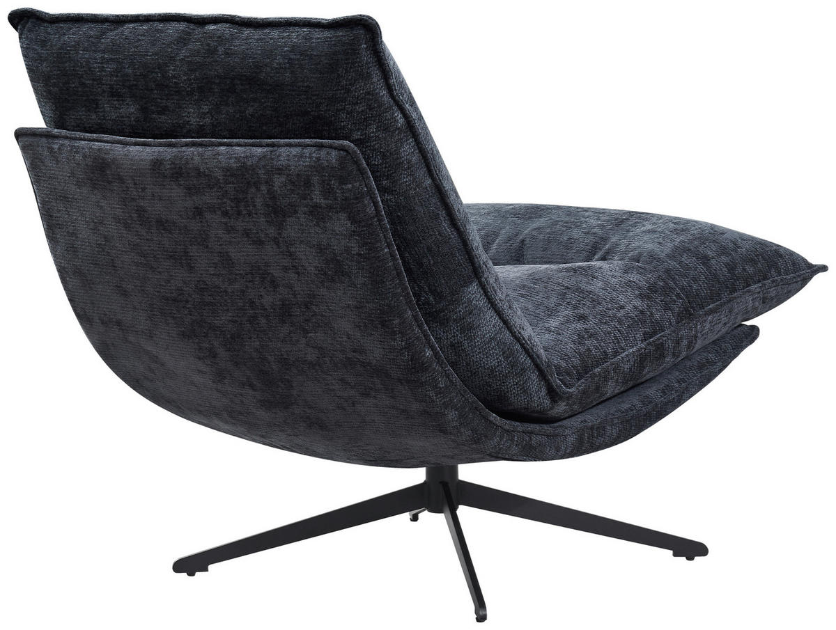 SESSEL 76/84/99 cm  in Struktur Schwarz  - Schwarz, Basics, Textil/Metall (76/84/99cm) - Carryhome