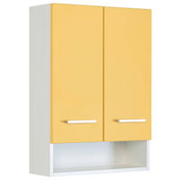 HÄNGESCHRANK 50/71/20 cm  - Gelb/Silberfarben, MODERN, Holzwerkstoff/Metall (50/71/20cm) - MID.YOU