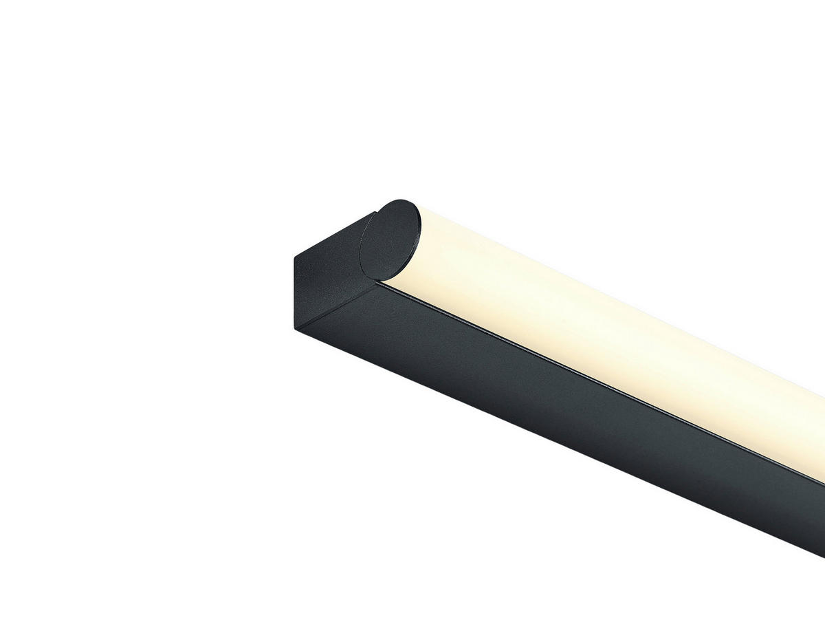 SPIEGELLEUCHTE Ponto-S 3/60/5 cm  - Schwarz, Design, Kunststoff/Metall (3/60/5cm) - Helestra