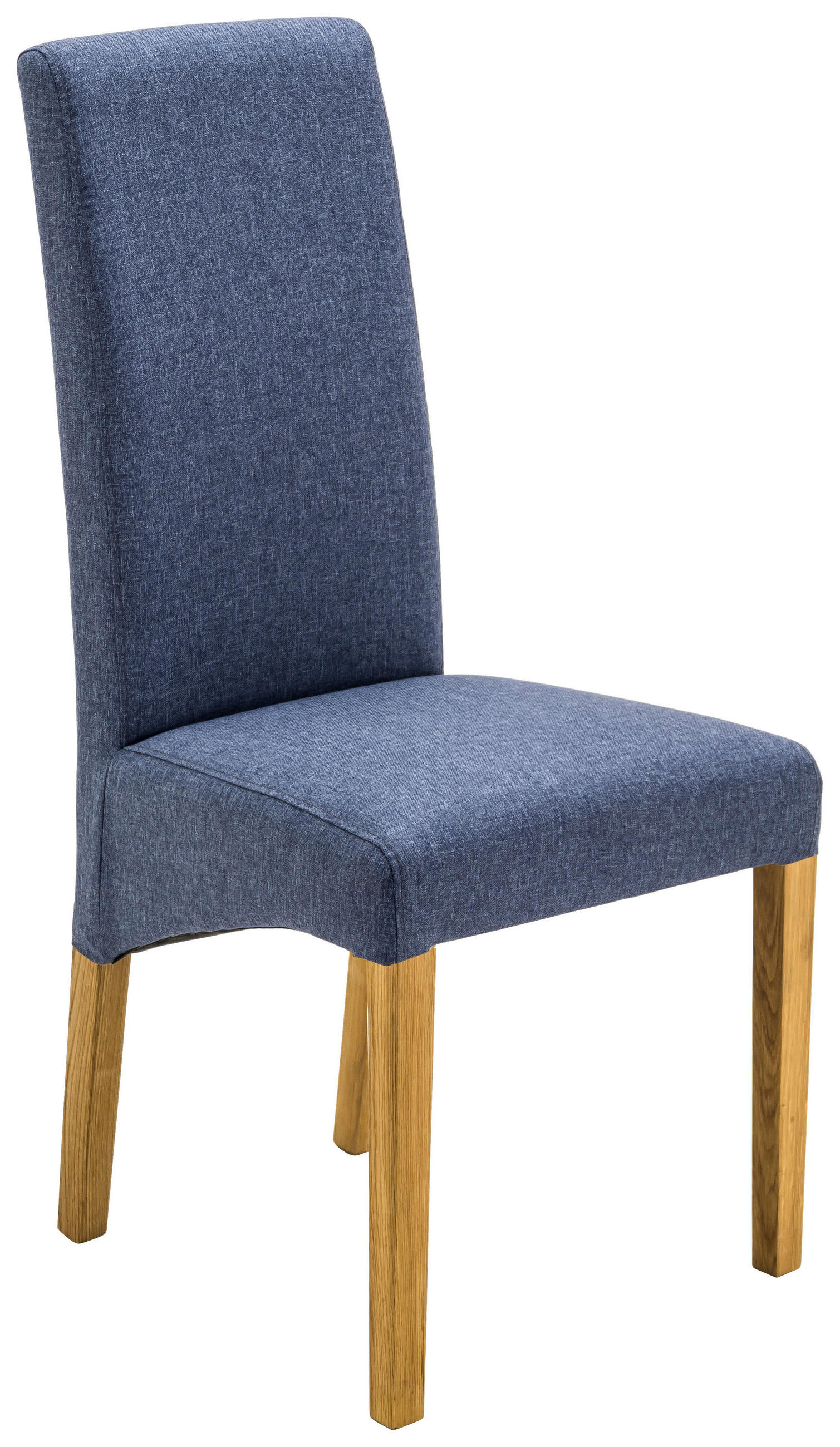 STUHL  in Webstoff Textil  - Blau/Eichefarben, KONVENTIONELL, Holz/Textil (47/102/57cm) - Carryhome