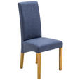 STUHL  in Webstoff Textil  - Blau/Eichefarben, KONVENTIONELL, Holz/Textil (47/102/57cm) - Carryhome