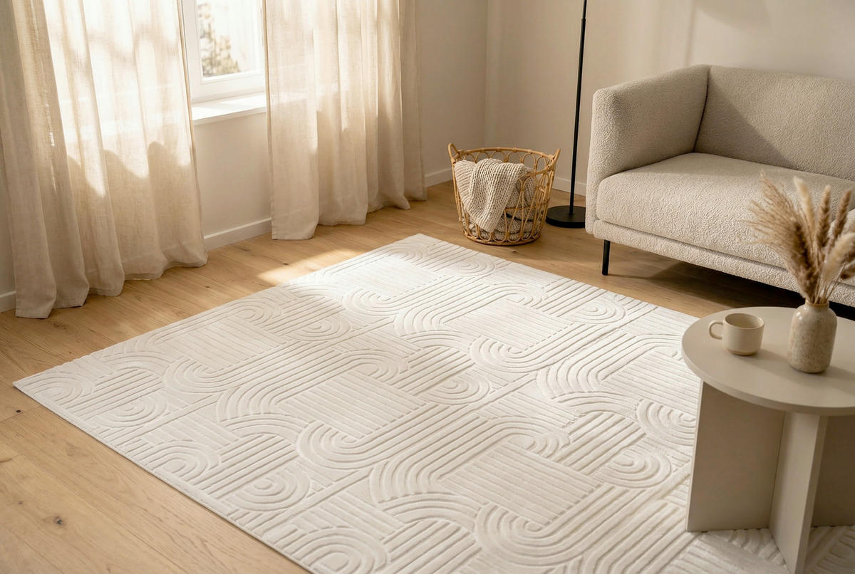 FLACHWEBETEPPICH  Wohnzimmer 200/290 cm Calma Silberfarben rechteckig  - Silberfarben, Basics, Textil (200/290cm) - Kayoom