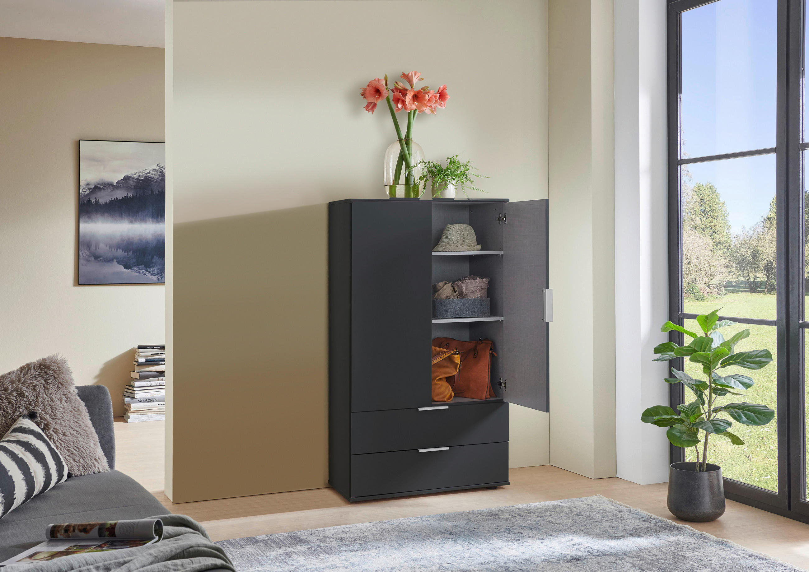HIGHBOARD  in 81/140/40 cm  - Silberfarben/Alufarben, Konventionell, Holzwerkstoff/Kunststoff (81/140/40cm) - Carryhome