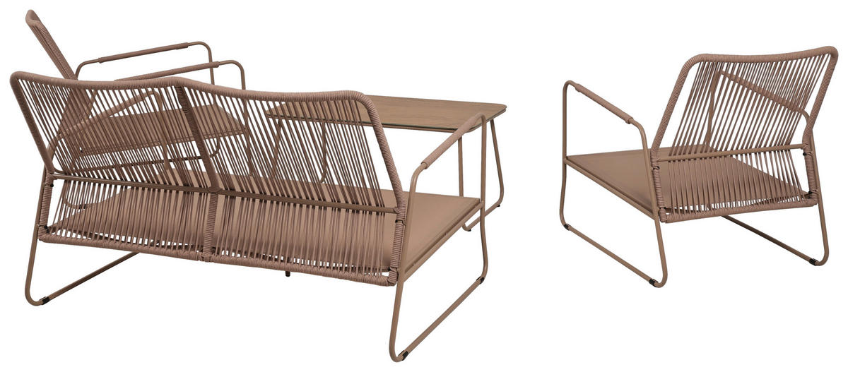 GARTENSET Webstoff Eisen  - Beige/Naturfarben, Design, Textil/Metall - Ambia Garden