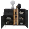 HIGHBOARD Anthrazit  141,2/120,1/40 cm  - Anthrazit/Schwarz, Design, Glas/Holz (141,2/120,1/40cm) - Dieter Knoll