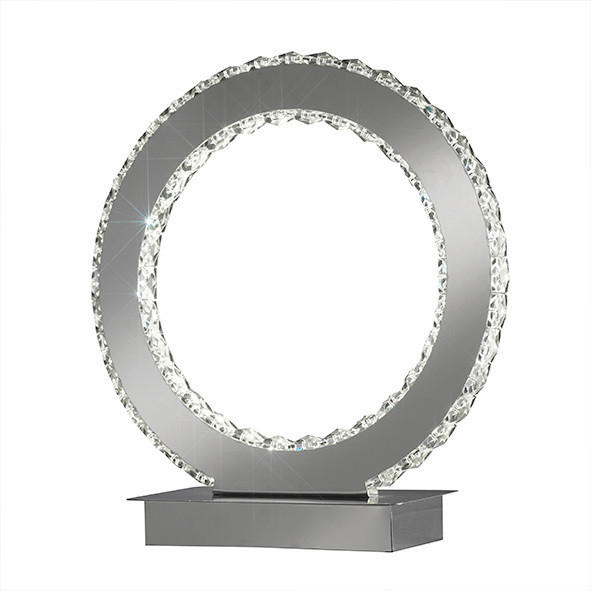 LED-TISCHLEUCHTE 30/32 cm   - Chromfarben, Design, Metall (30/32cm)