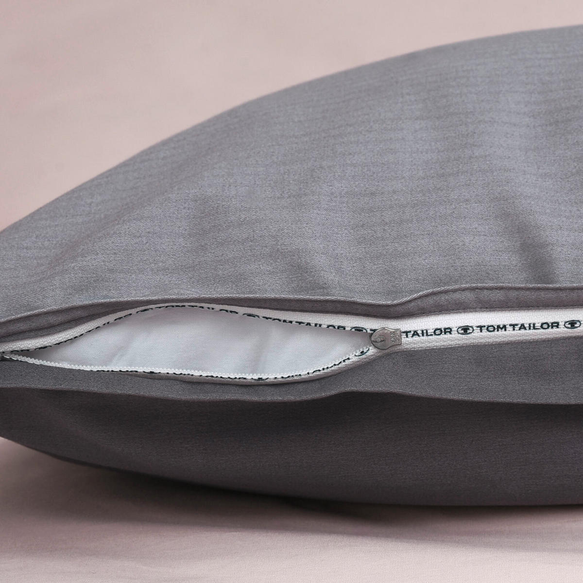 WENDEBETTWÄSCHE Satin 200/220 cm  - Grau, Basics, Textil (200/220cm) - Tom Tailor