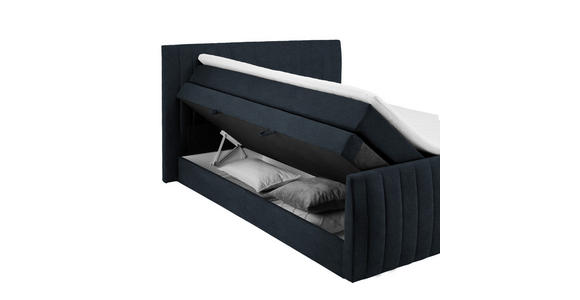 BOXSPRINGBETT 160/200 cm in Schwarz - Schwarz, KONVENTIONELL, Kunststoff/Textil (160/200cm) - Carryhome
