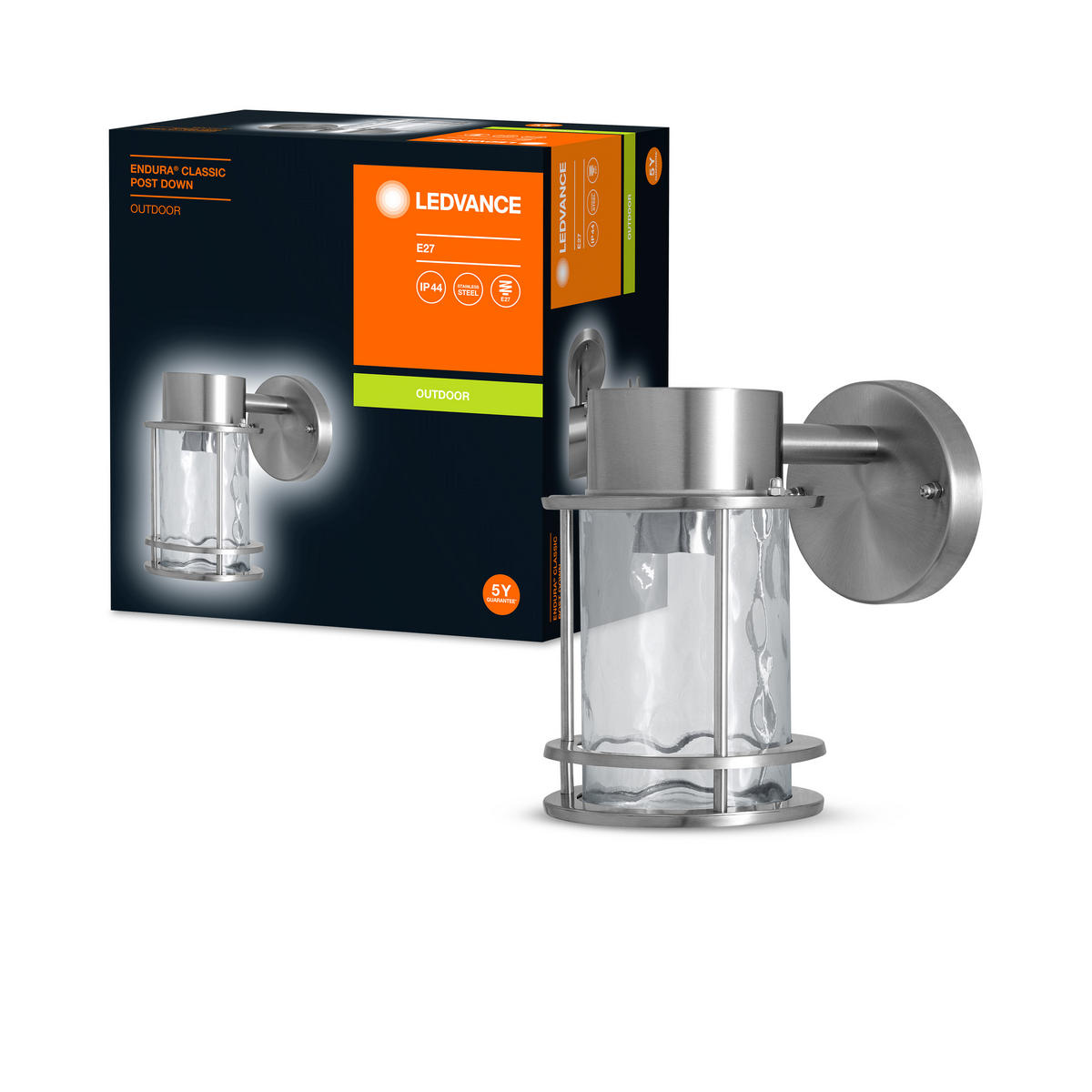 AUßENWANDLEUCHTE 21,2/12,7/19,5 cm   - Basics, Glas/Metall (21,2/12,7/19,5cm) - Ledvance