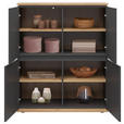 HIGHBOARD  in 100/121/42 cm  - Schwarz/Graphitfarben, MODERN, Holzwerkstoff (100/121/42cm) - Xora