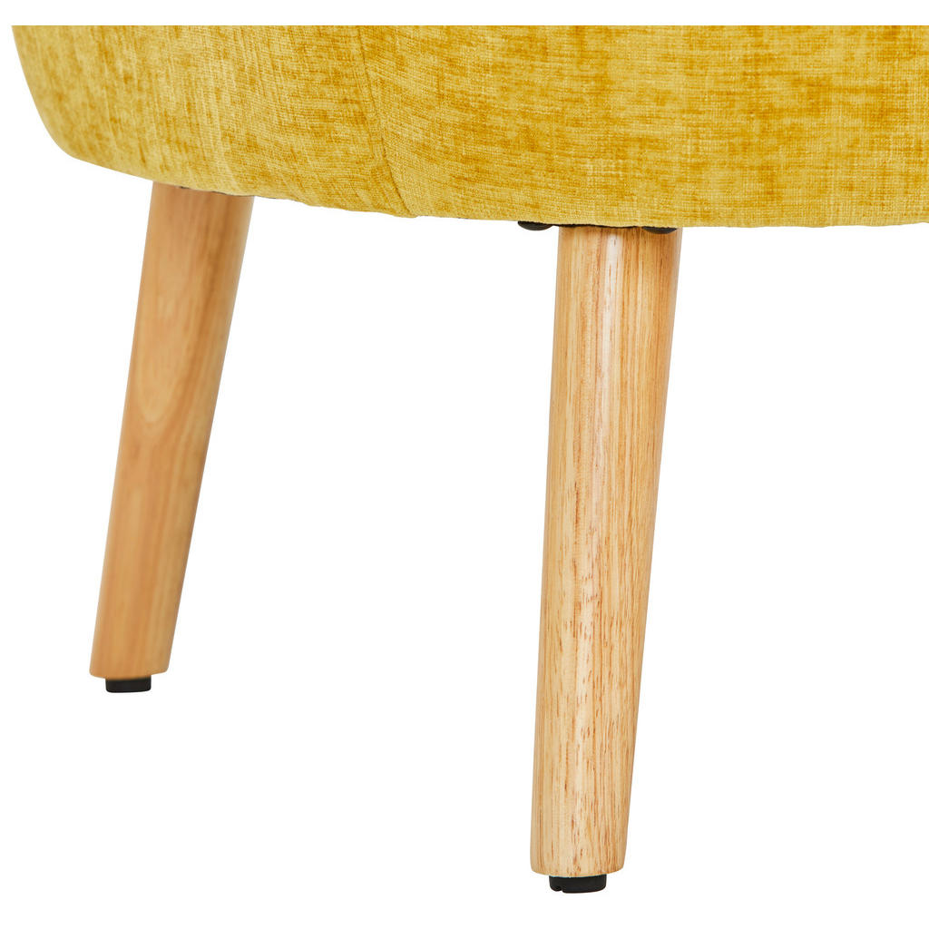 Thumbnail - Mid.you Cocktailsessel, Gelb, Ecru, Holz, Textil, Kiefer, Kautschukholz, massiv, Sperrholz, 72x71x74 cm, Wohnzimmer, Ses...