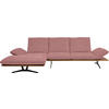 ECKSOFA in Flachgewebe Altrosa  - Schwarz/Altrosa, Design, Holz/Textil (159/314cm) - Dieter Knoll
