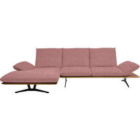 ECKSOFA in Flachgewebe Altrosa  - Schwarz/Altrosa, Design, Holz/Textil (159/314cm) - Dieter Knoll