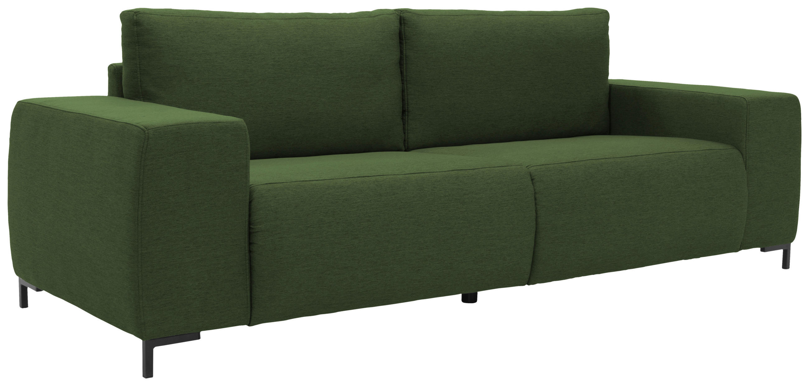 BIGSOFA Webstoff Grün  - Schwarz/Grün, Design, Textil/Metall (242/88/88cm) - LOOKS by W.Joop