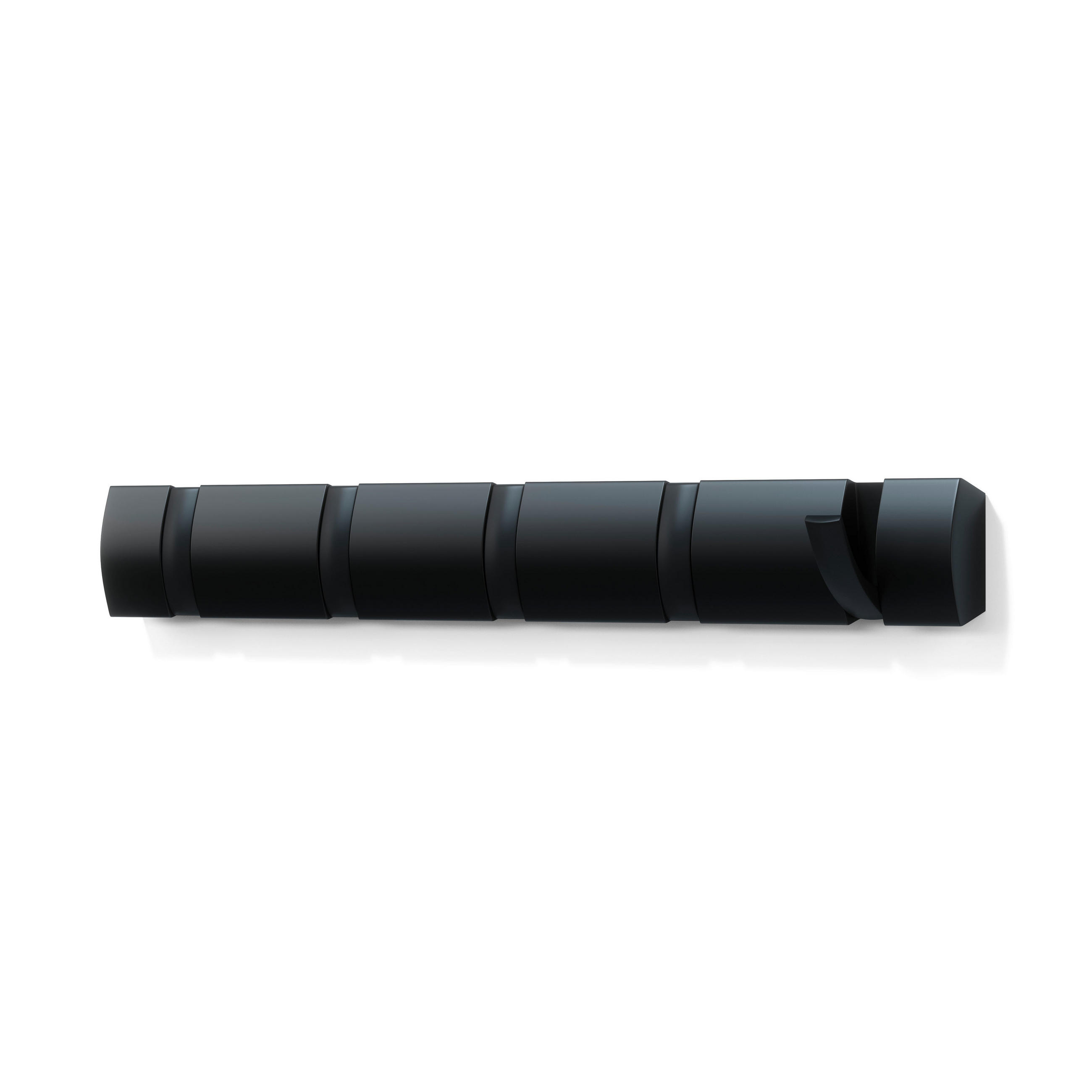 ZIDNI ČIVILUK crna drvo, plastika - crna, Osnovno, drvo/plastika (51/6/3cm) - Umbra