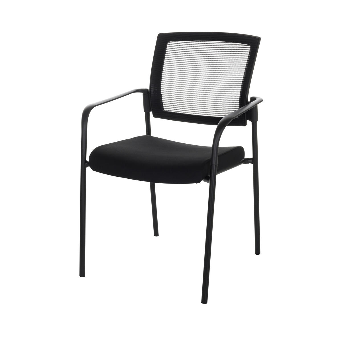 BESÖKSSTOL  i nätklädsel, flatväv svart  - svart, Basics, metall/textil (51/126/61cm) - MID.YOU