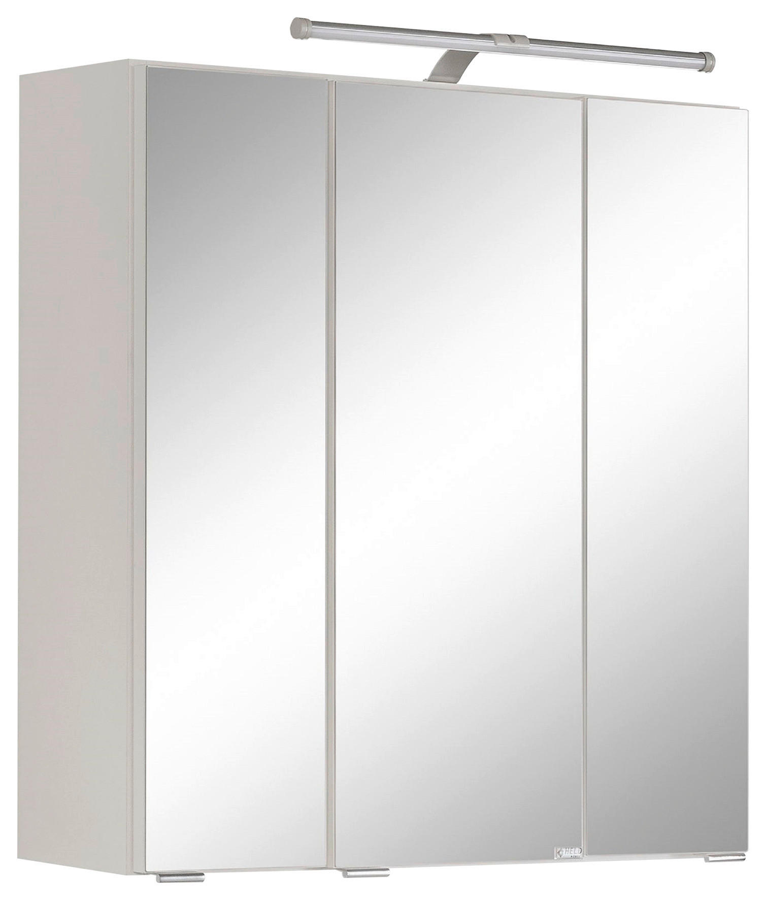 SPIEGELSCHRANK 60/64/20 cm  - Silberfarben/Weiß, MODERN, Glas/Holzwerkstoff (60/64/20cm) - Held