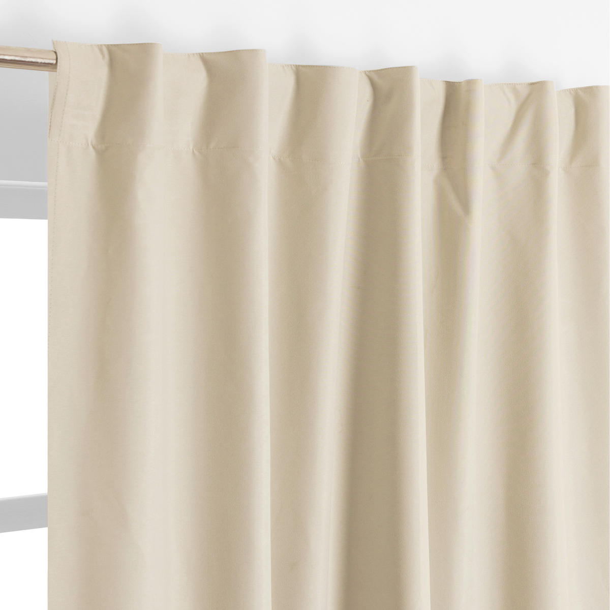 FERTIGVORHANG  black-out (lichtundurchlässig)   135/280 cm  - Ecru, Basics, Textil (135/280cm)