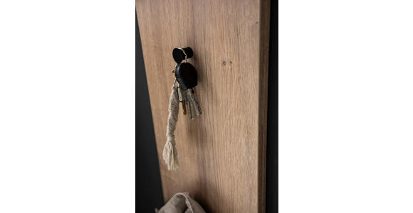 GARDEROBE 3-teilig in 160/200/39 cm - Eichefarben/Anthrazit, Design, Holzwerkstoff (160/200/39cm) - Moderano
