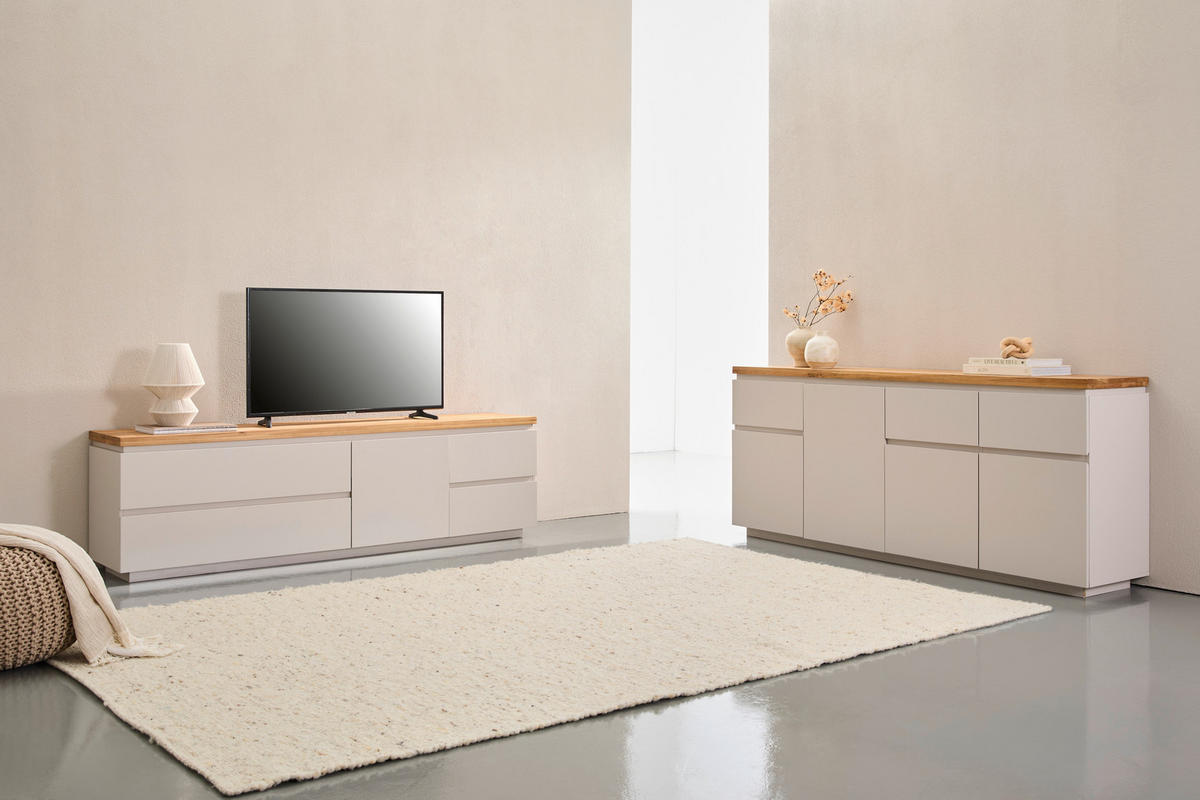 SIDEBOARD 195/82/42 cm  - Kaschmir/Eichefarben, KONVENTIONELL, Holz/Holzwerkstoff (195/82/42cm) - Novel