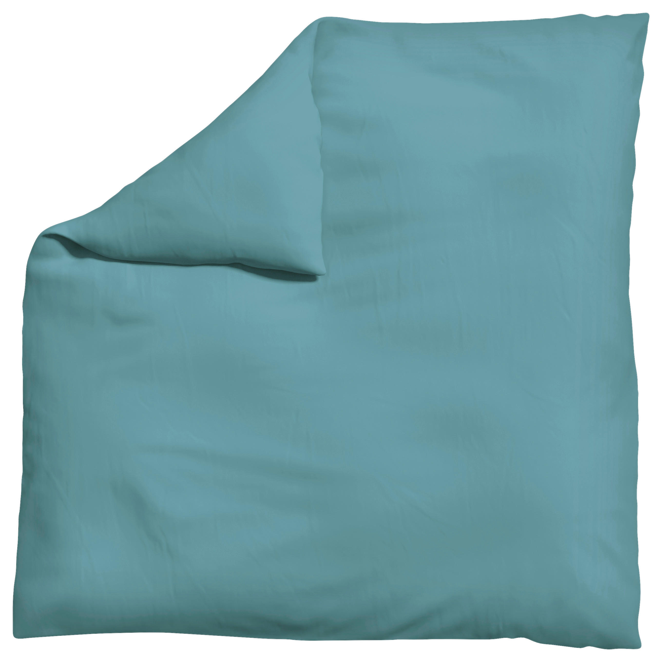Schlafgut Bettdeckenbezug Woven Satin Pastellblau 200x200 cm