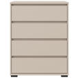 KOMMODE Line  in 80/103/48 cm  - Kaschmir/Schwarz, Design, Holzwerkstoff/Kunststoff (80/103/48cm) - Carryhome