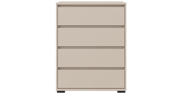 KOMMODE Line in 80/103/48 cm - Kaschmir/Schwarz, Design, Holzwerkstoff/Kunststoff (80/103/48cm) - Carryhome