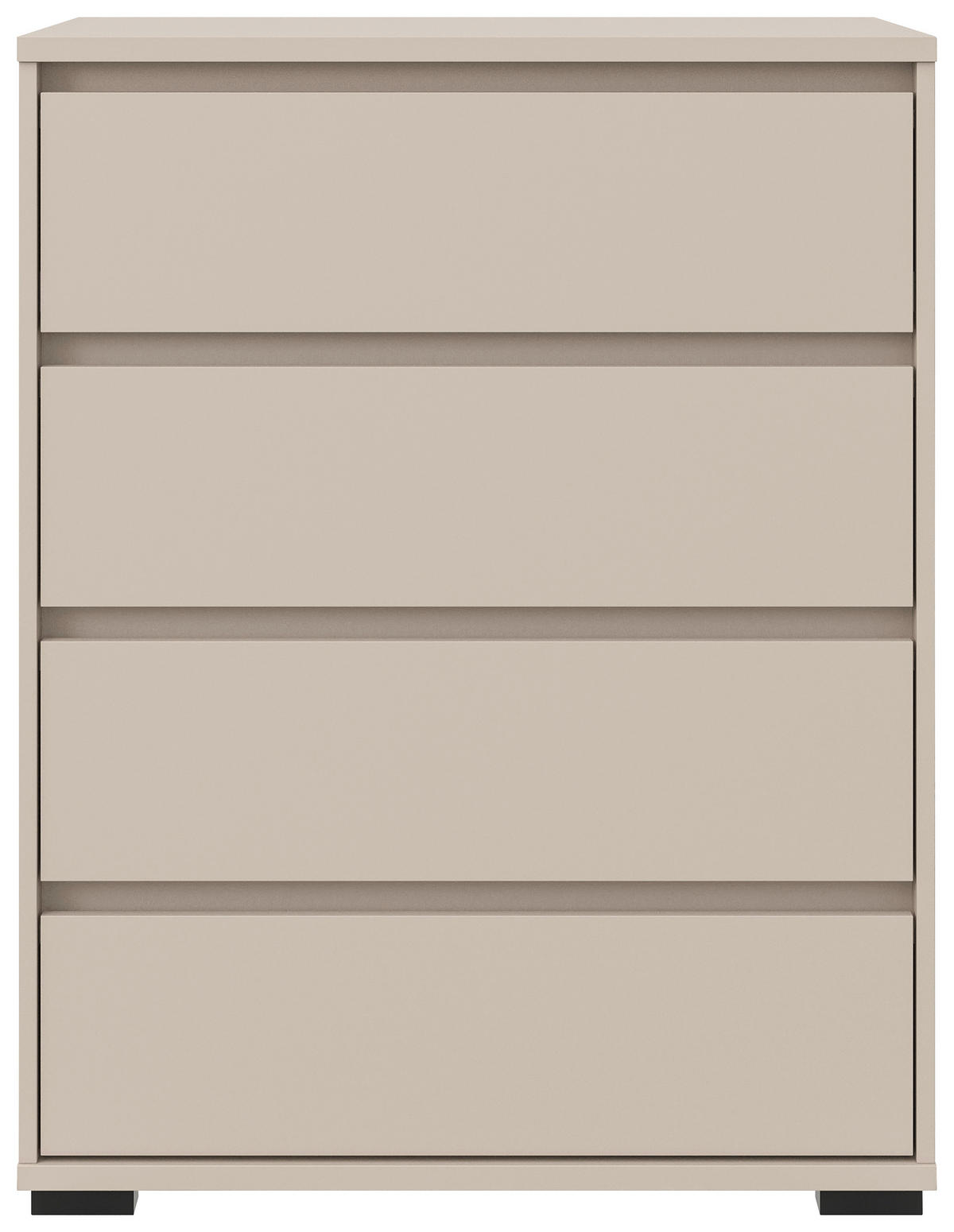 KOMMODE Line  in 80/103/48 cm  - Kaschmir/Schwarz, Design, Holzwerkstoff/Kunststoff (80/103/48cm) - Carryhome