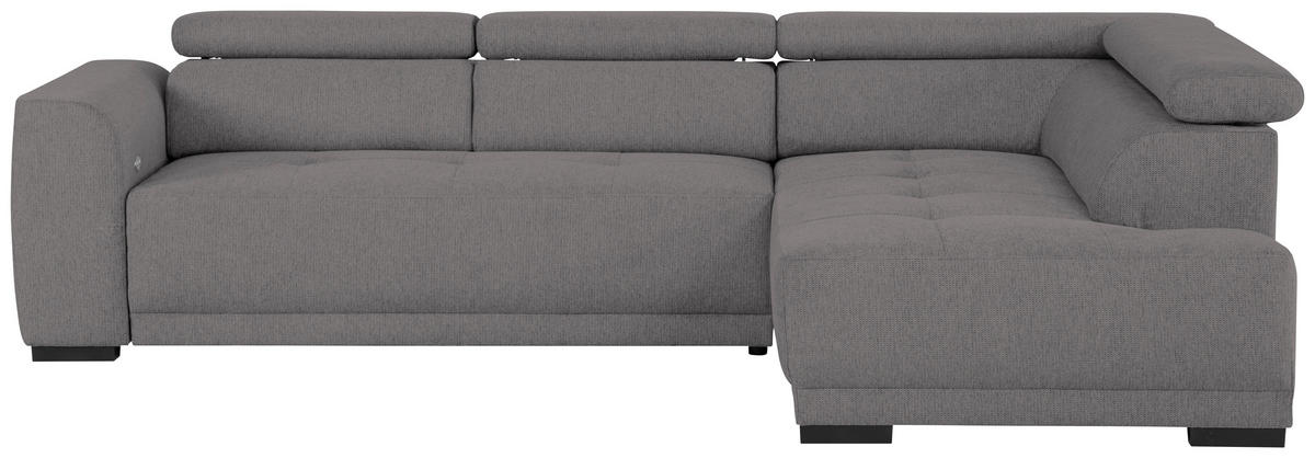 ECKSOFA in Struktur Anthrazit  - Anthrazit/Schwarz, Design, Kunststoff/Textil (284/205cm) - MID.YOU