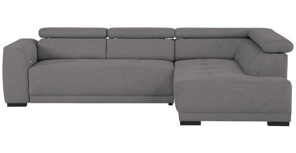 ECKSOFA  in Struktur Anthrazit  284/205 cm  - Anthrazit/Schwarz, Design, Kunststoff/Textil (284/205cm) - Xora
