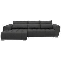 ECKSOFA in Webstoff Dunkelgrau  218/304 cm  - Dunkelgrau/Silberfarben, MODERN, Kunststoff/Textil (218/304cm) - Carryhome