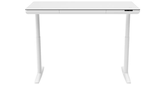 SCHREIBTISCH höhenverstellbar - Weiß, Design, Holzwerkstoff/Kunststoff (160/80/73-118cm) - Novel