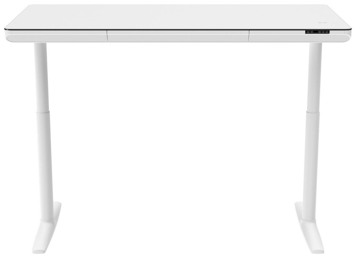 SCHREIBTISCH 160/80/73-118 cm  in Weiß  - Weiß, Design, Holzwerkstoff/Kunststoff (160/80/73-118cm) - Novel