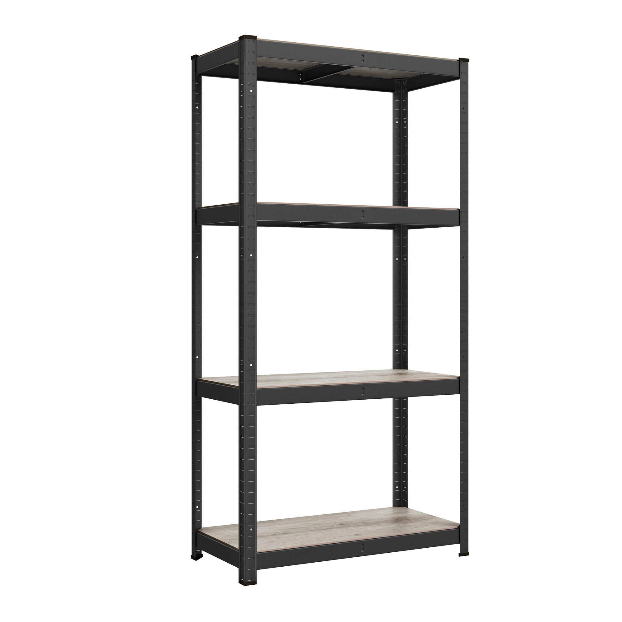 REGÁL NA TĚŽKÉ NÁKLADY - černá/šedobéžová, Basics, kov/kompozitní dřevo (80/160/40cm)