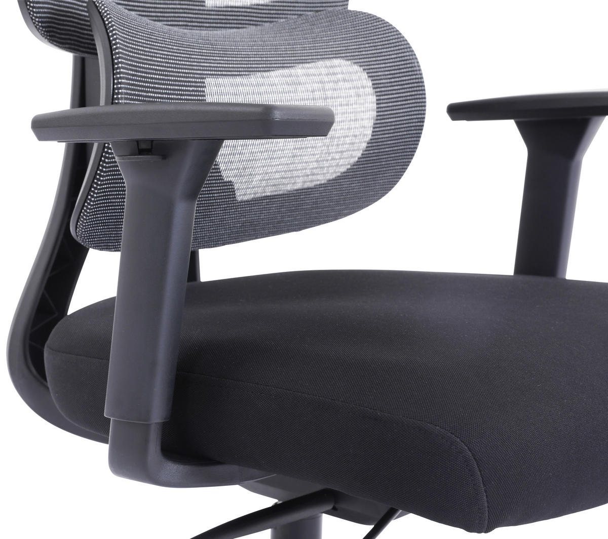 STOLICA OKRETNA  crna  metal, plastika, tekstil  - crna, Design, metal/tekstil (66/125-133/66cm) - Novel