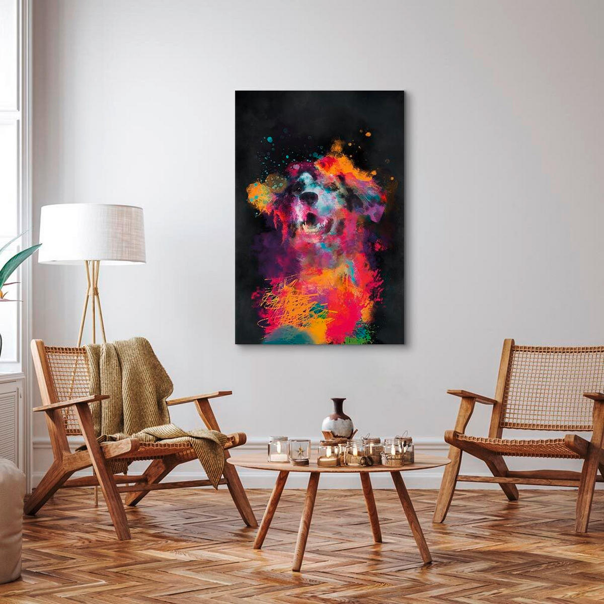 LEINWANDBILD Abstraktes, Tiere 60/90/1,2 cm  - Multicolor, Basics, Holz/Textil (60/90/1,2cm) - artgeist