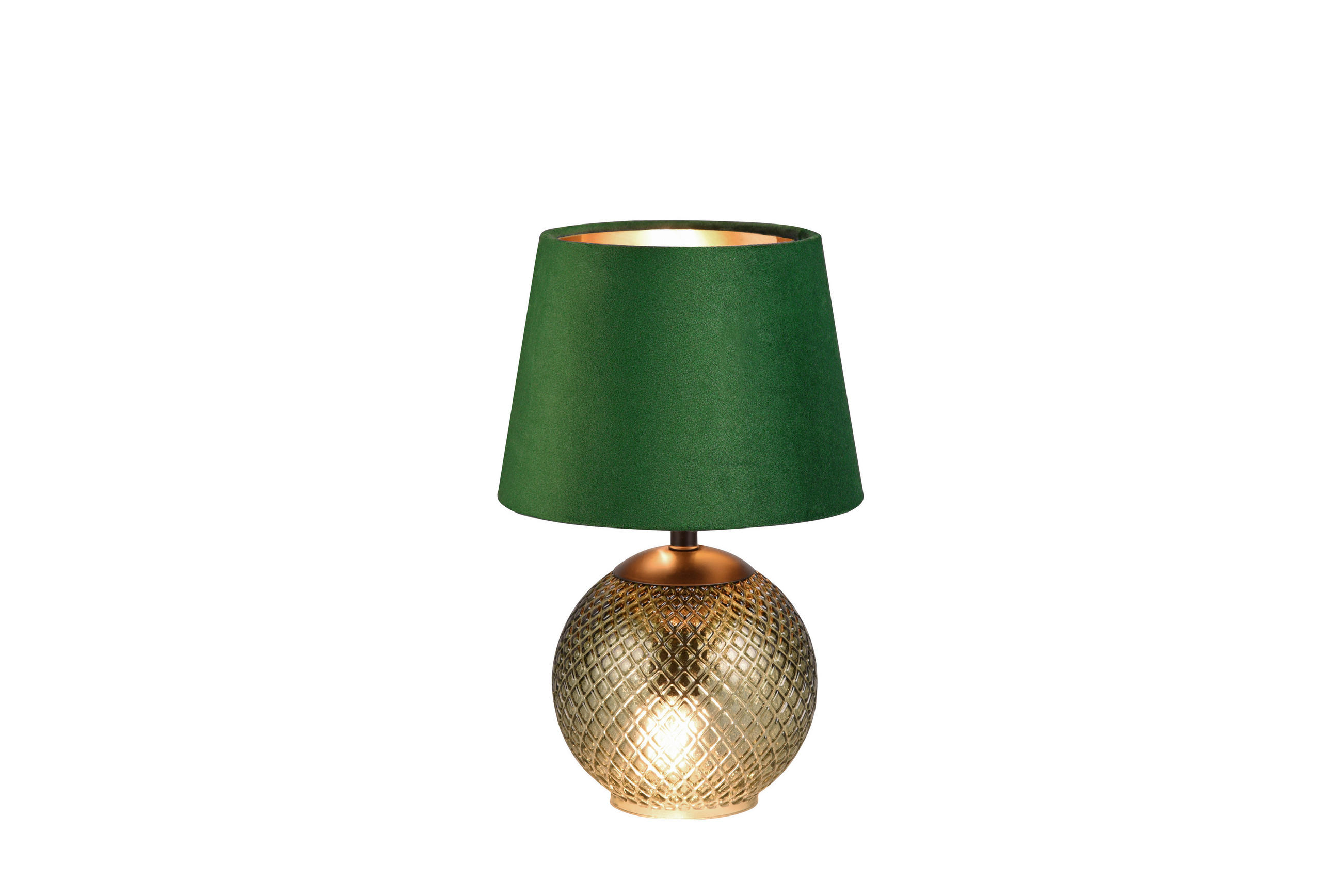 BORDSLAMPA Jonna 18/29 cm   - grön/guldfärgad, Modern, glas/textil (18/29cm)