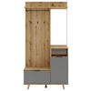 GARDEROBE  in 100/204/40 cm  - Eichefarben/Graphitfarben, Design, Holzwerkstoff (100/204/40cm) - Boxxx