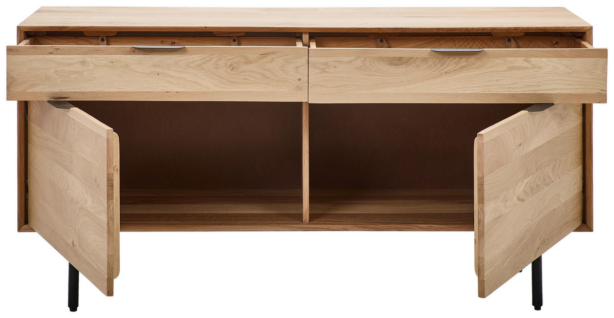 SIDEBOARD  in 140/70/40 cm  - Schwarz/Naturfarben, LIFESTYLE, Holz/Kunststoff (140/70/40cm) - Livetastic