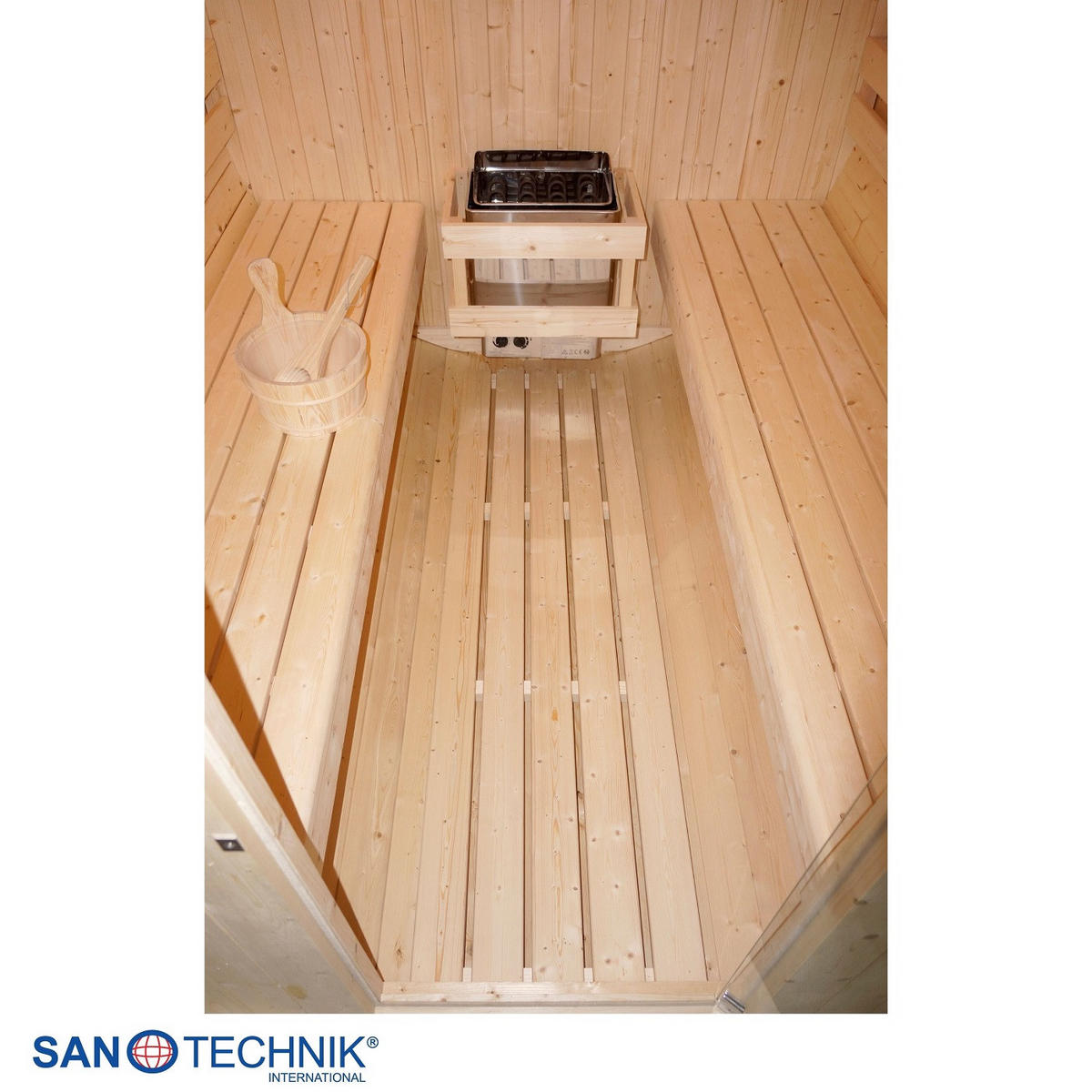 SUDOVÁ SAUNA  - barvy smrku, Konvenční, dřevo/sklo (189/220/191,5cm) - Sanotechnik