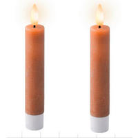 SVIEČKA S LED DIÓDOU  - svetlohnedá, Basics, plast/prírodné materiály (2,2/14,5cm) - Ambia Home