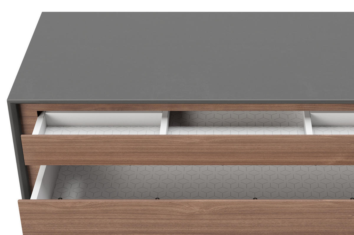 KOMMODE PLAYBOY  in 100/92/42 cm  - Walnussfarben, KONVENTIONELL, Holz/Holzwerkstoff (100/92/42cm) - Playboy